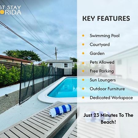 Tropical Villa Pool Courtyard & Garden View Fort Lauderdale Bagian luar foto